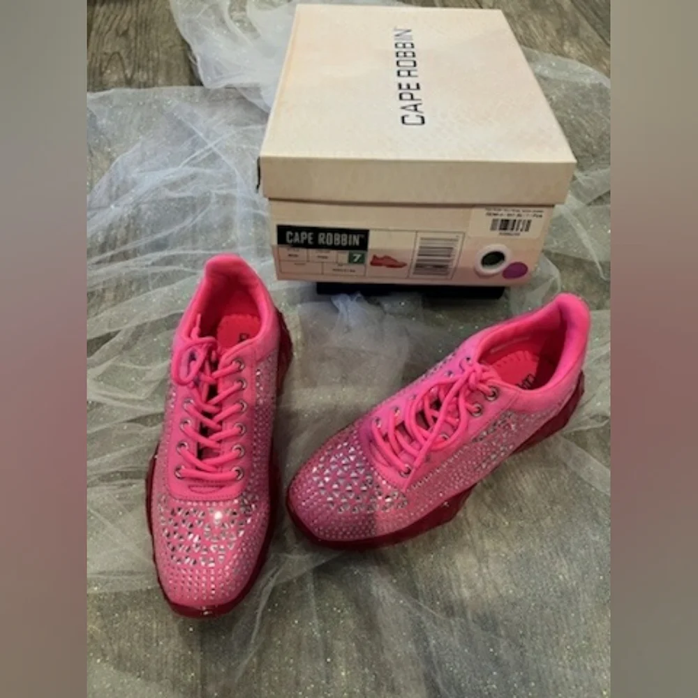 Pink - Cape Robbin Sneakers - Size 7 - Picture 1 of 3